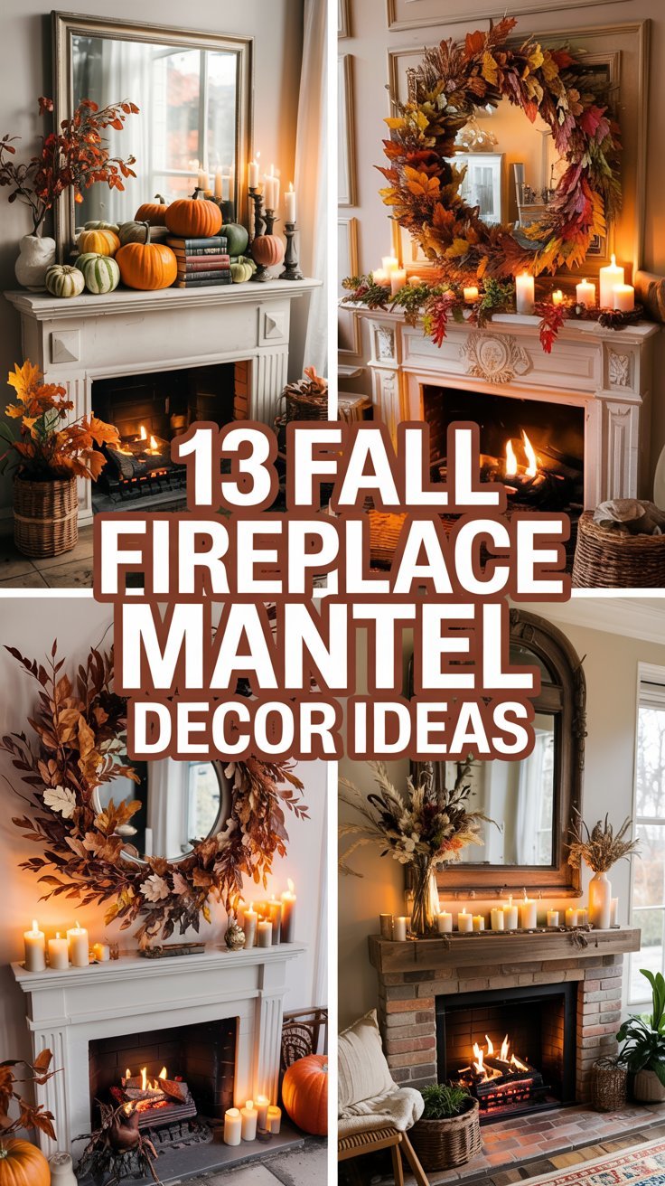 13 Fall Fireplace Mantel Decor Ideas for a Warm, Stylish, and Seasonal Touch