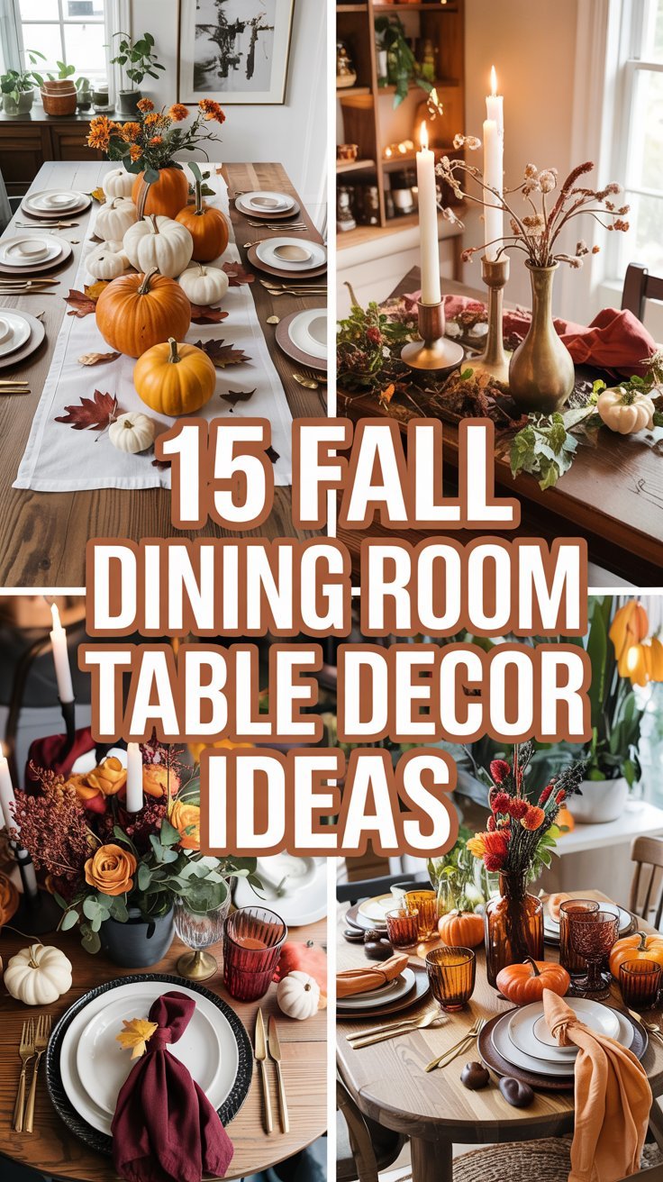 15 Fall Dining Room Table Decor Ideas for a Warm, Inviting Gathering Space